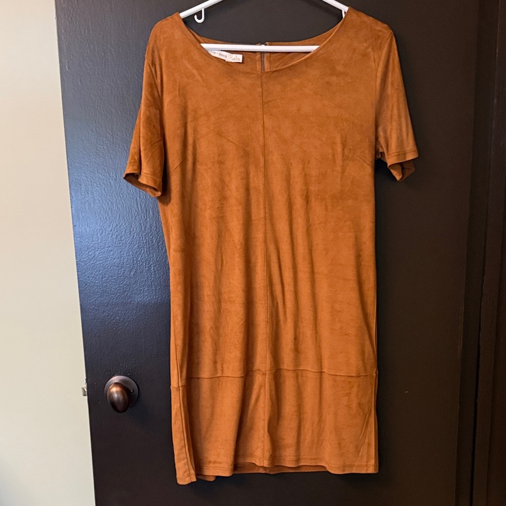 Bishop + Young Suede Short Sleeve Dress